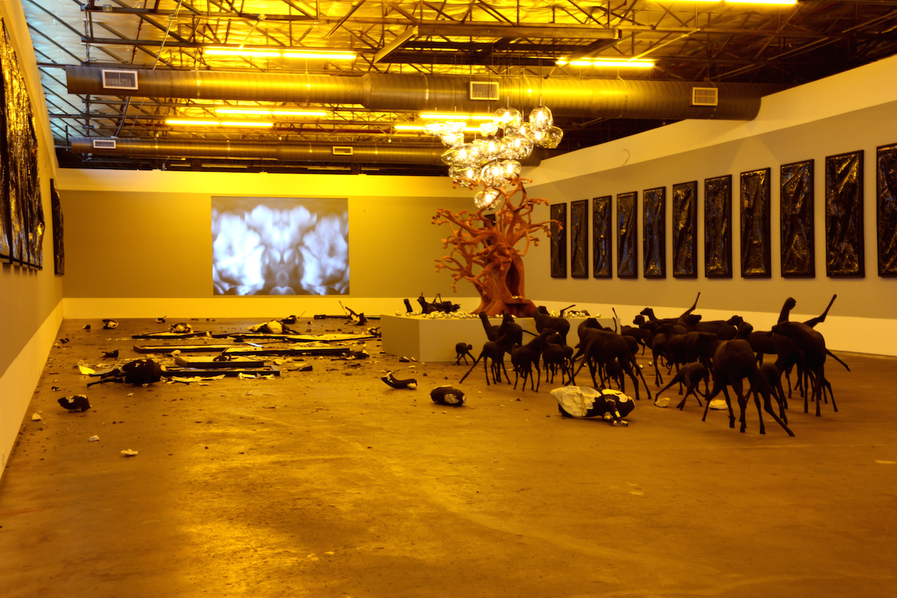 Installation view of Loris Greaud, 'The Unplayed Notes Museum' at Dallas Contemporary (all photo courtesy Loris Gréaud / Gréaudstudio)