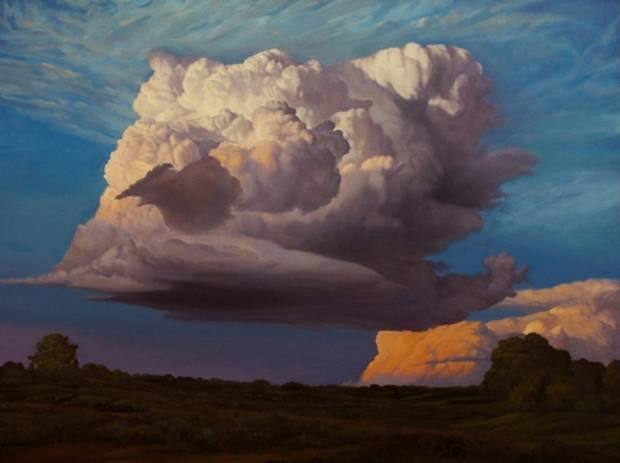 Oklahoma City artist David Hollands oil painting The Blessing will be featured in the National Weather Center Biennale. Photo provided