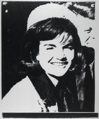 This undated handout image provided by the Smithsonian National Portrait Gallery shows a portrait of Jacqueline Kennedy by Andy Warhol, part of an exhibit at the museum in Washington: Face Value: Portraiture in the Age of Abstraction. The new exhibit explores how Andy Warhol, Robert Rauschenberg, Elaine de Kooning and other artists pushed the boundaries of portraiture in the mid-20th century. (AP Photo/Smithsonians National Portrait Gallery)